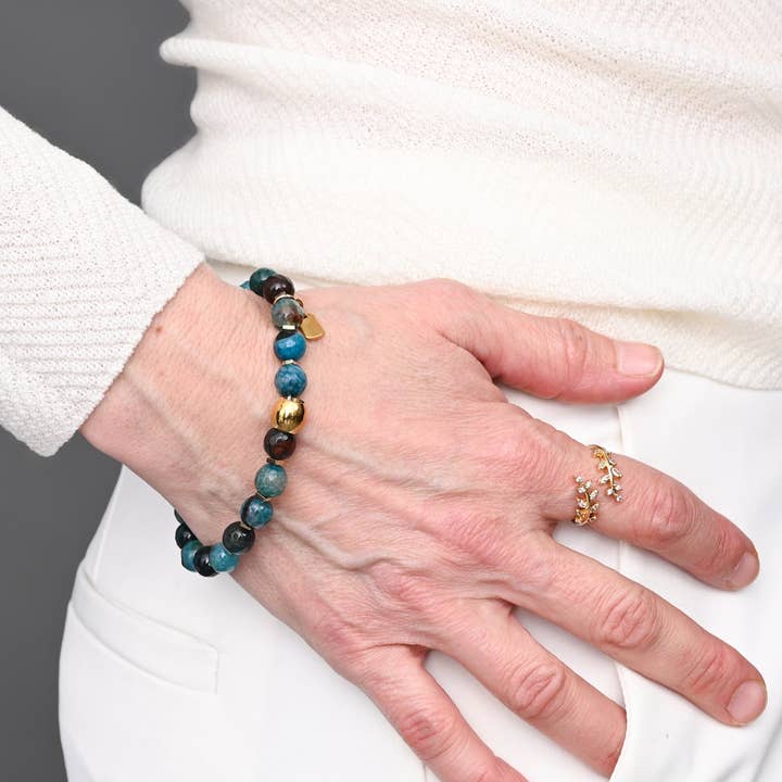Starfish Project, Inc - Wholesale Beaded Bracelet - Ewa Beaded Green Agate Bracelet