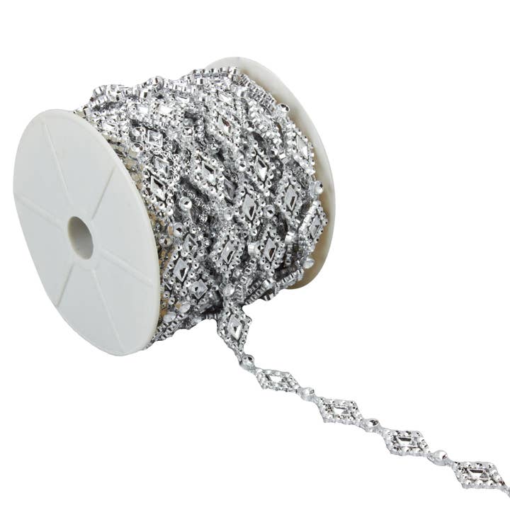 Portofino International Trading, USA - Wholesale Craft Supplies - Diamond Shaped Rhinestone Trimming