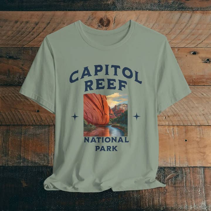 Park Service Apparel - Wholesale Screen Printed T-Shirt - Unisex - Capitol Reef National Park Unisex Fit Soft Tee River Red Rock T-Shirt9