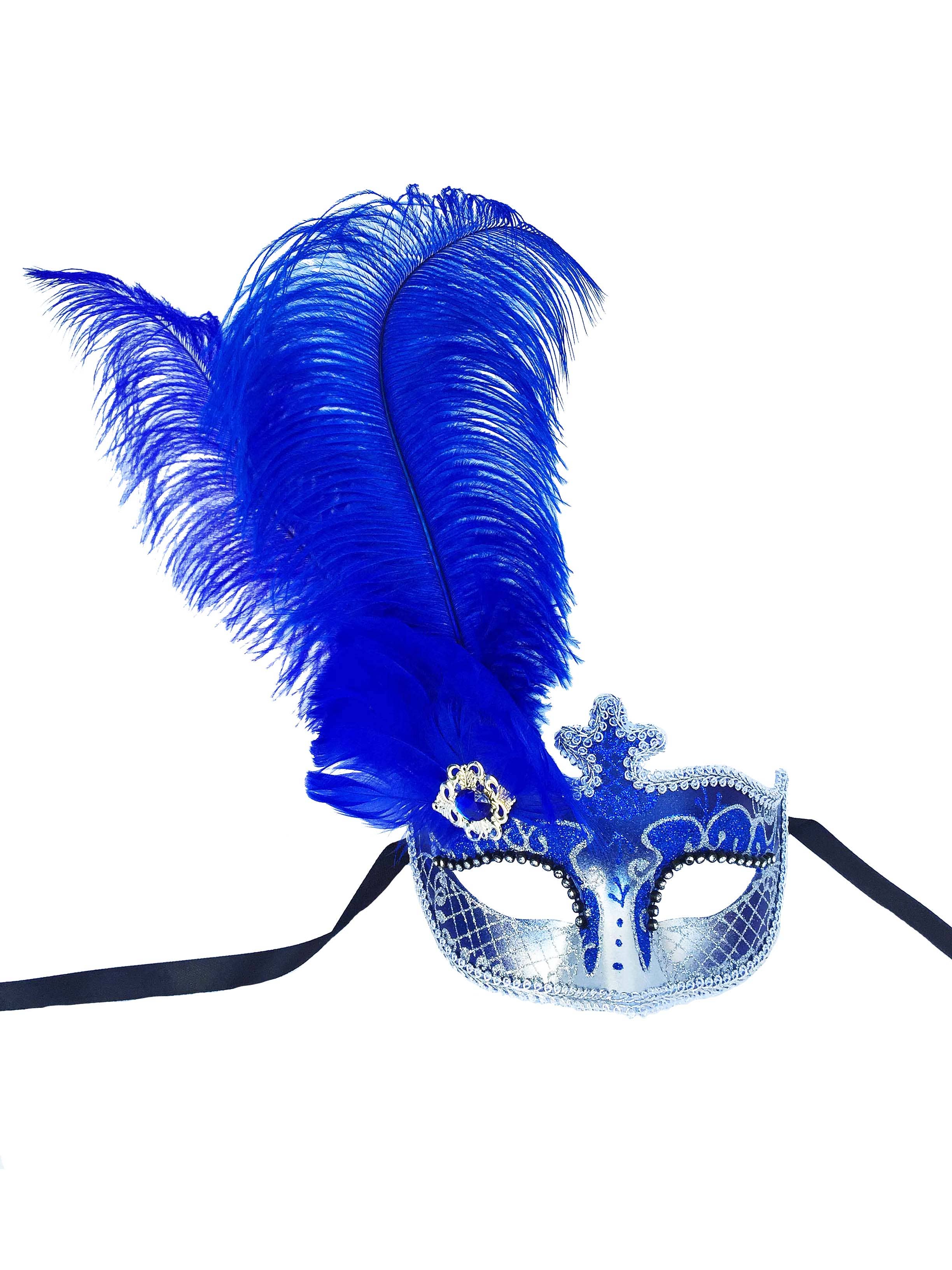 Mardi Gras Creations - Wholesale Costume - Women's - Anarkali Mask With Eye Detail And Feathers9
