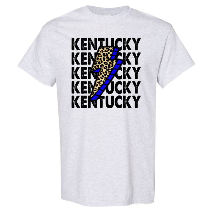 Camiseta Kentucky Lighting Bolt azul para venta al por mayor de Rockin R Apparel