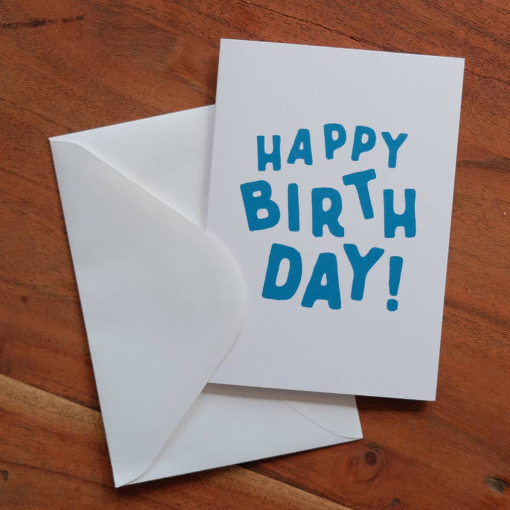 Dugout Paper Co. - Wholesale Birthday Card - Happy Birthday Greeting Card — Blue 1