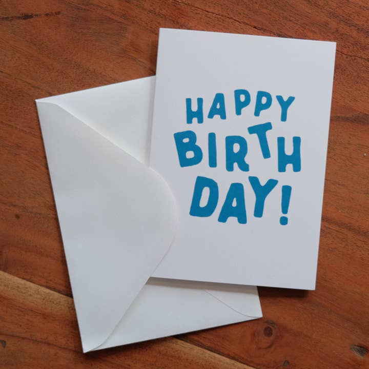 Dugout Paper Co. - Wholesale Birthday Card - Happy Birthday Greeting Card — Blue 1