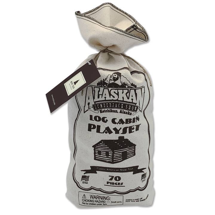 Roy Toy - Wholesale Building Set - Kids - Roy Toy Log Cabin Canvas Bag with logo option