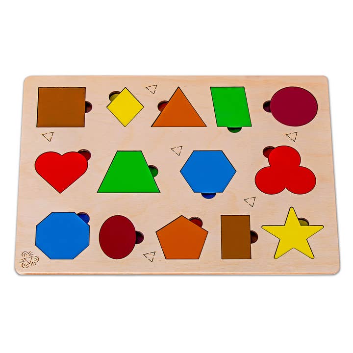 "Wooden Geometric Shapes Puzzle. Whole Figures." for wholesale by 3R KIDS