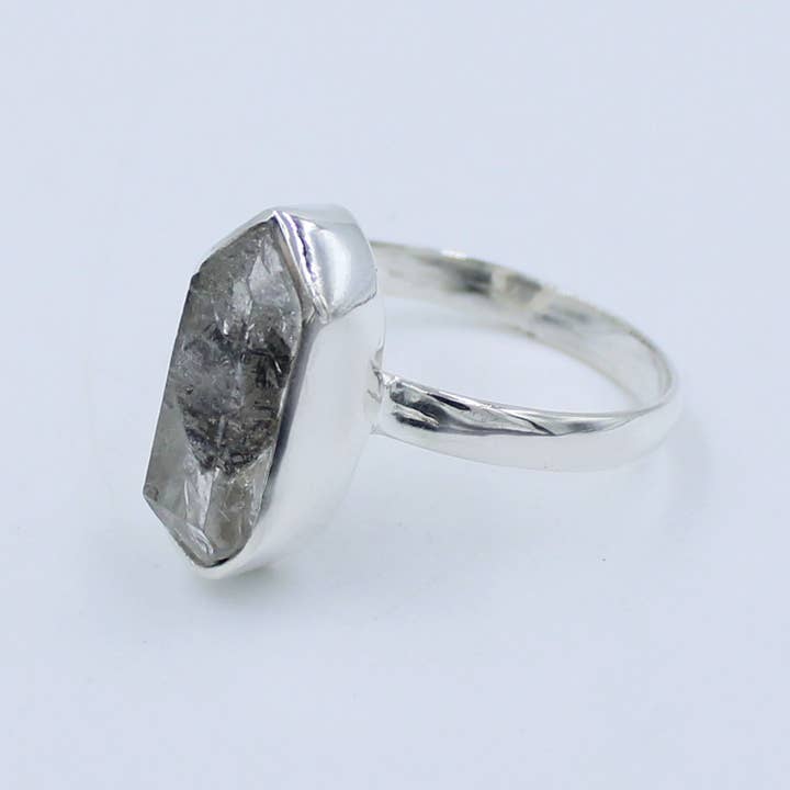 Silvex Jewelry - Wholesale Single Stone/Solitaire Ring - Herkimer Diamond 925 Sterling Silver Ring2