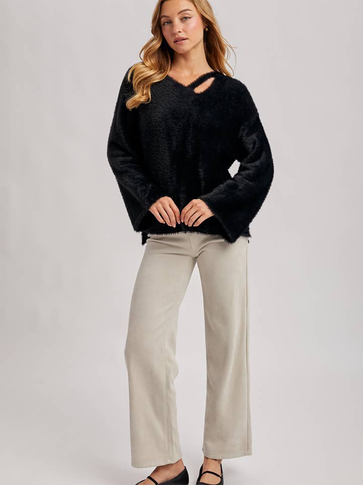 Bluivy - Wholesale Fleece - Women's - STRAPPY FRONT FUZZY PULLOVER9