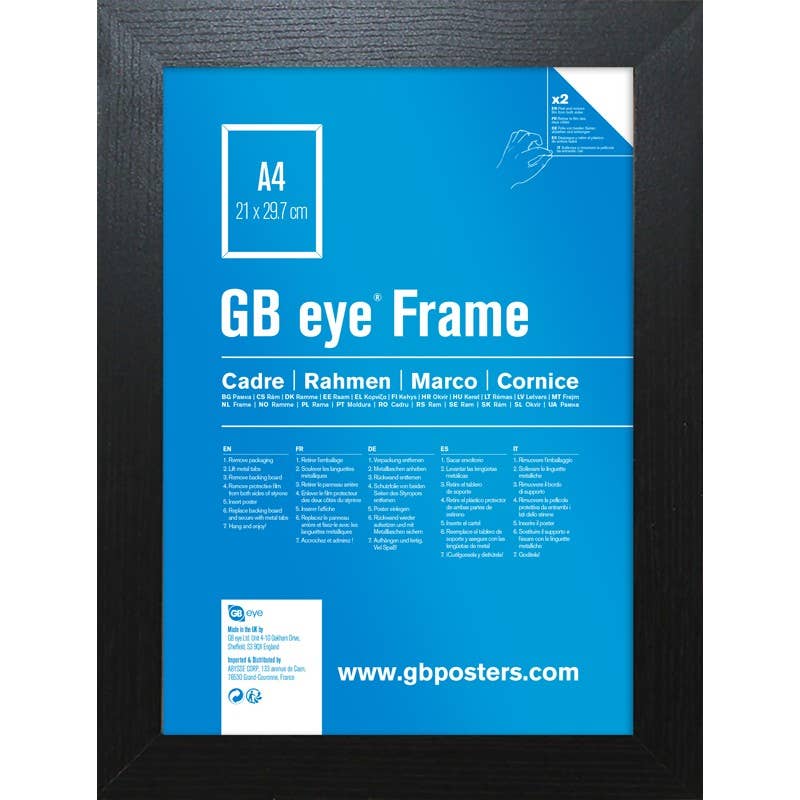 GB Posters & Merchandise – wholesale Picture frame – GB Eye Contemporary Wooden Black Picture Frame0