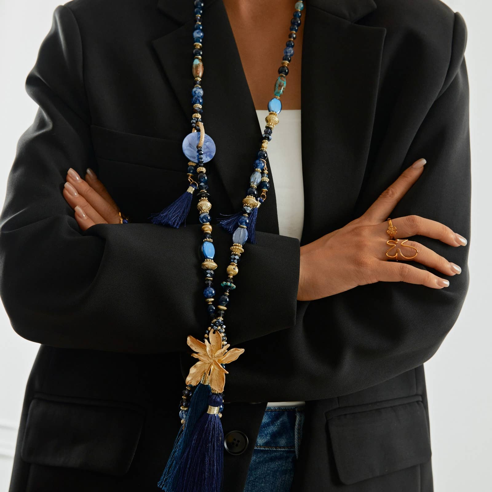 Lovelika – wholesale Y-neck/lariat necklace – Resin long necklace - Chloe6