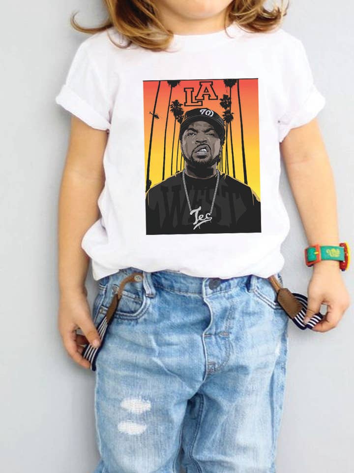 L1127 - T-shirt graphique LA pour la vente par KNOCK ON THE STYLE