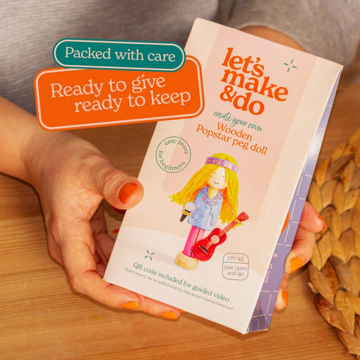 Let's Make & Do – wholesale DIY craft kit – Child – Create Your Own Pirate Wooden Peg Doll Kit5