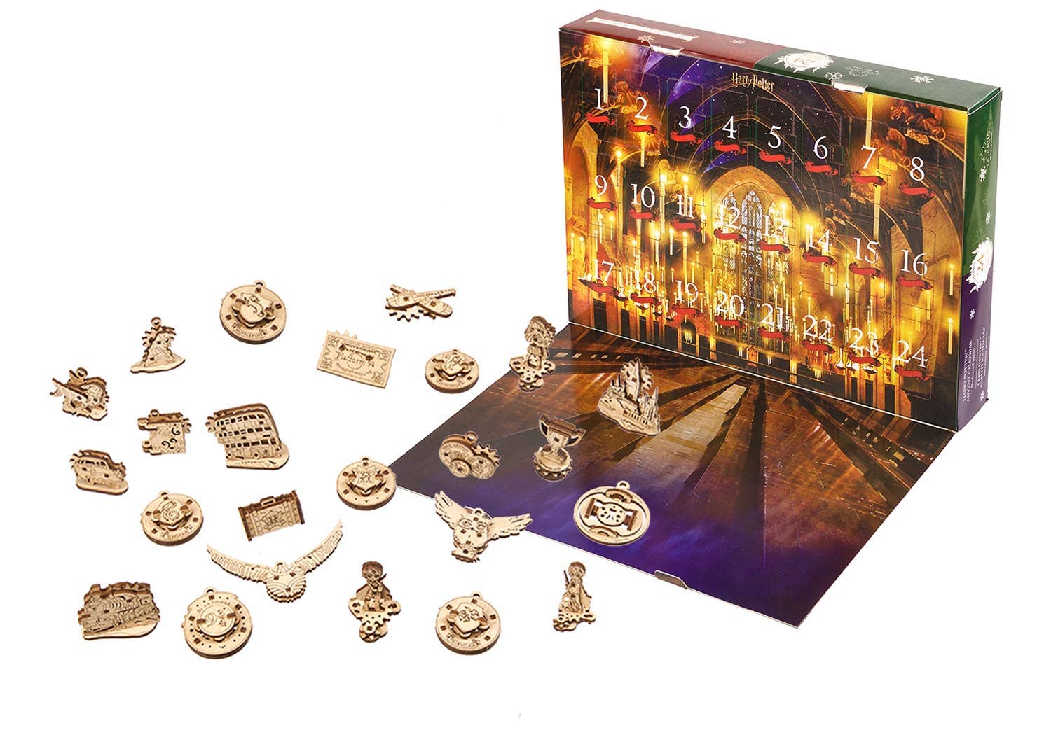 Ukidz LLC - Wholesale DIY Craft Kit - Kids - UGears Harry Potter™ Advent Calendar -Wooden 3D Puzzles0