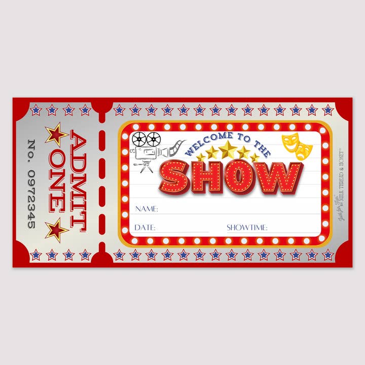 Pretend Play Show Ticket Notepads for Kids for wholesale by Milk Thread and Honey