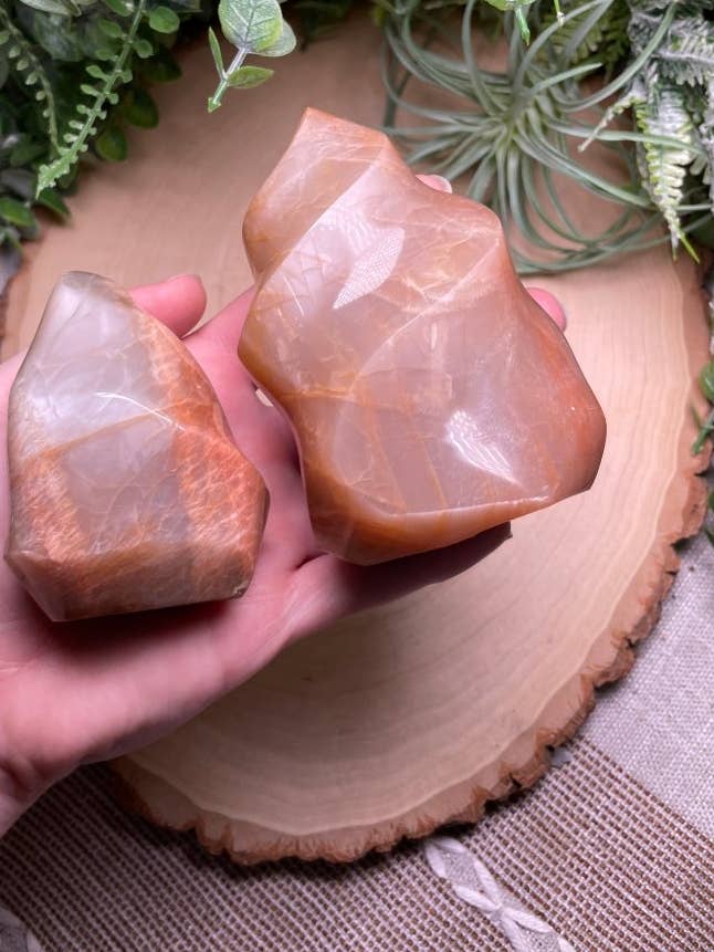 Peach Moonstone Flame for wholesale by Copper Ashes