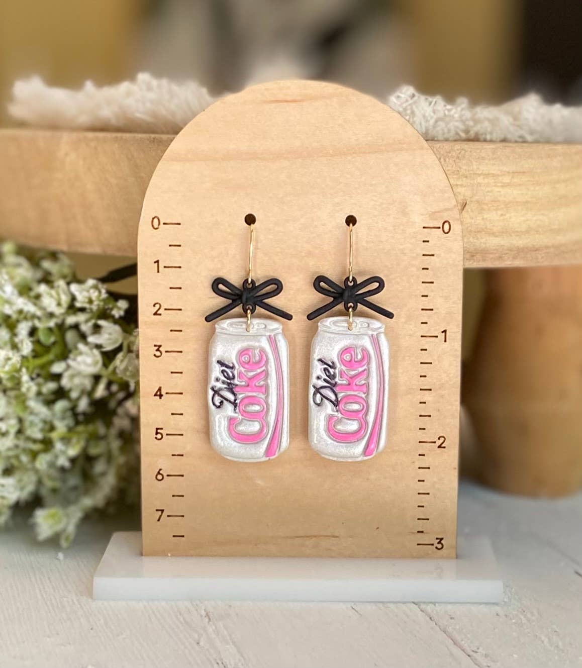 Clayhouse Colours - Wholesale Dangle Earrings - Diet Soda and Bow Earrings 2