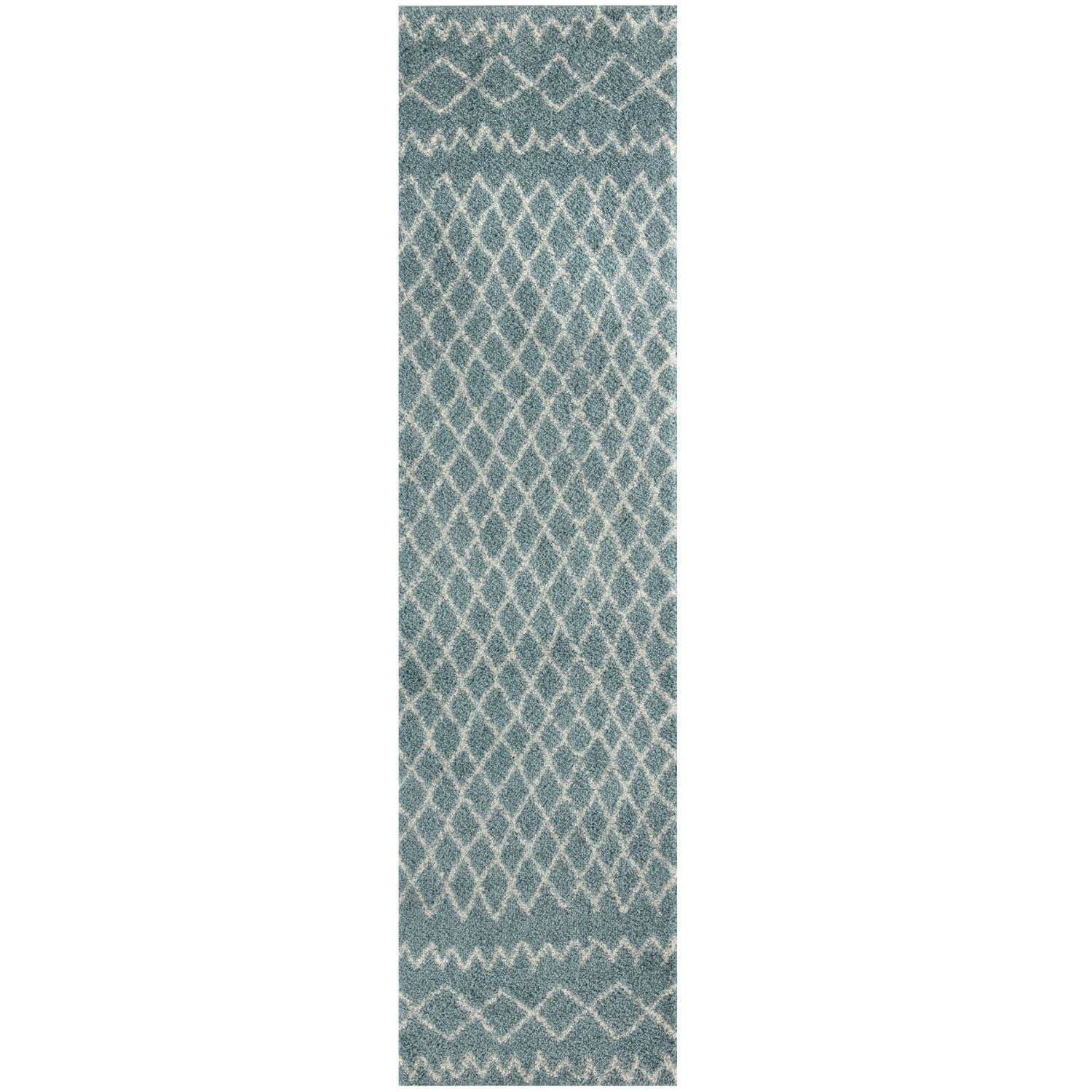THE RUGS – wholesale Area rug – Moroccan Duck Egg Blue Shaggy Rug | 95013