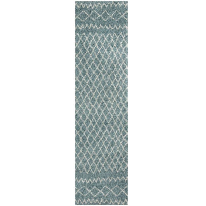 THE RUGS – wholesale Area rug – Moroccan Duck Egg Blue Shaggy Rug | 95013