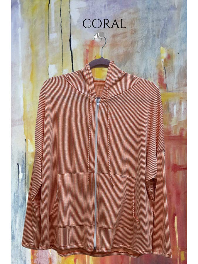 Blumin Apparel - Vente Sweat à capuche – femme - T8415- Sweat à capuche zippé Relax Fit1