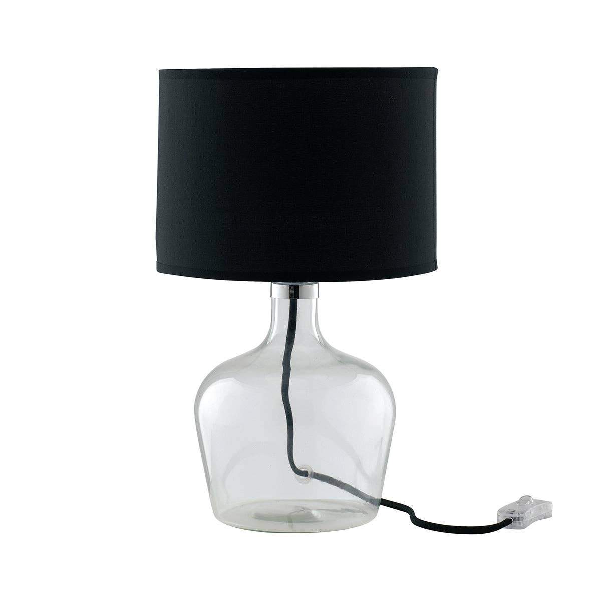 Gruppo F.T - Wholesale Accent/Desk Lamp - Hendrix glass table lamp with lampshade and fabric cable, available in various colors (1xE27)2