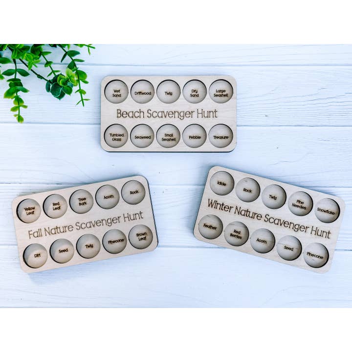 Hudson Valley Makers Co. - Wholesale Wood Toy - Kids - Winter Scavenger Hunt Board1