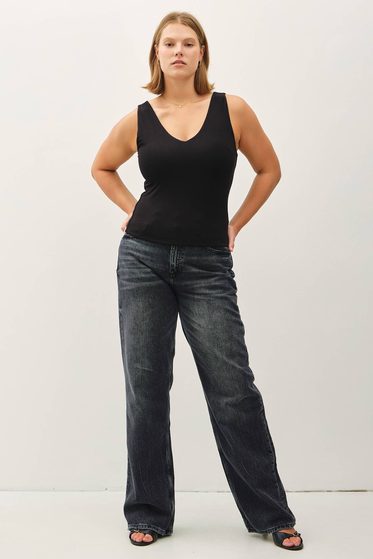 Be Cool - Wholesale Tank Top - Women's - PLUS [SOFT CORE] BASIC V-NECK F AND B TANK 13