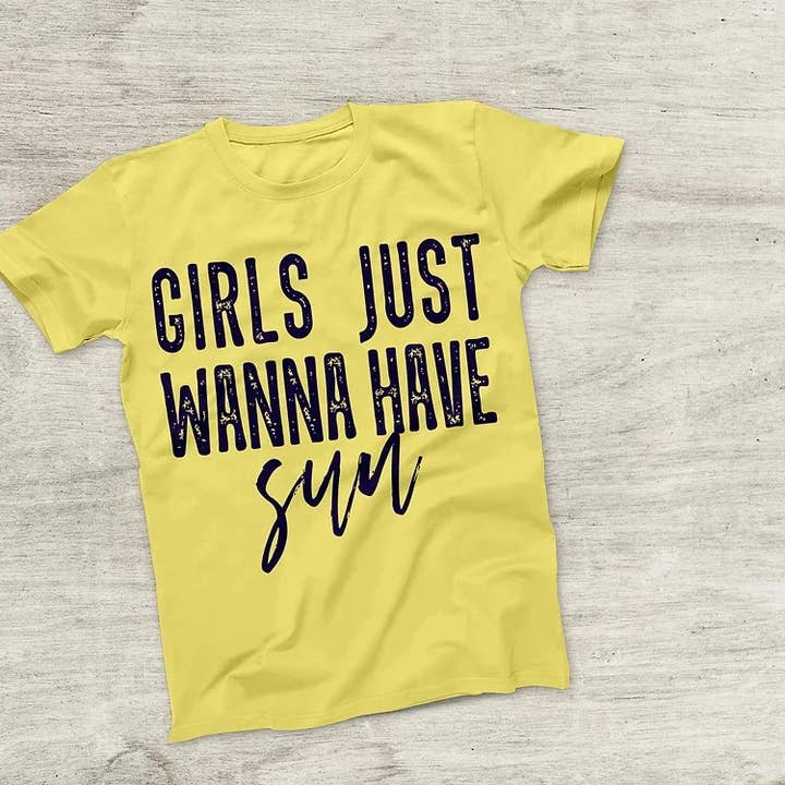 Girls Just Wanna Have Sun Tee for wholesale by trehouse