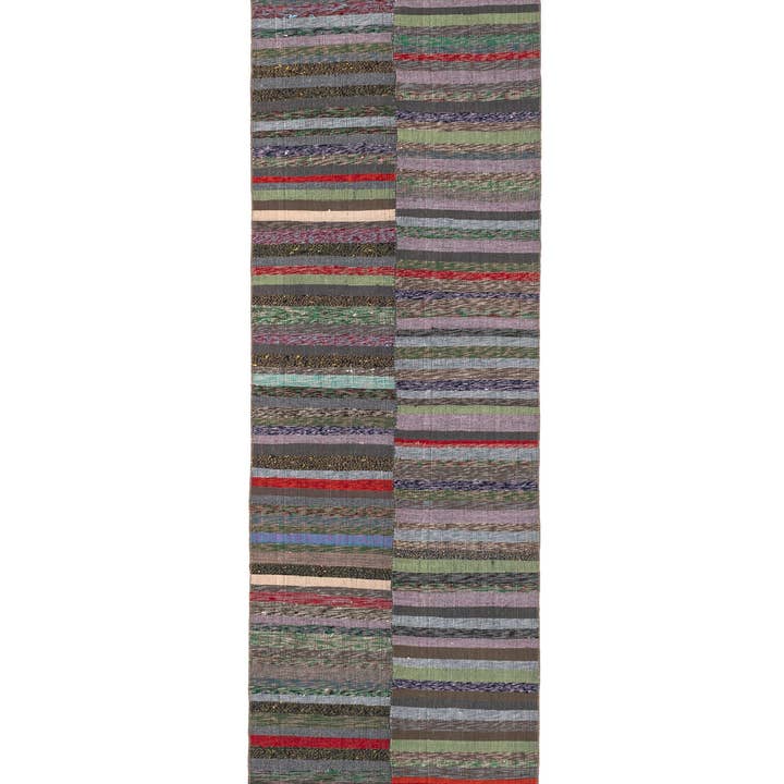(2'10'' x 11'4'') Vintage Turkish Striped Kilim Runner for wholesale by Rugtolia