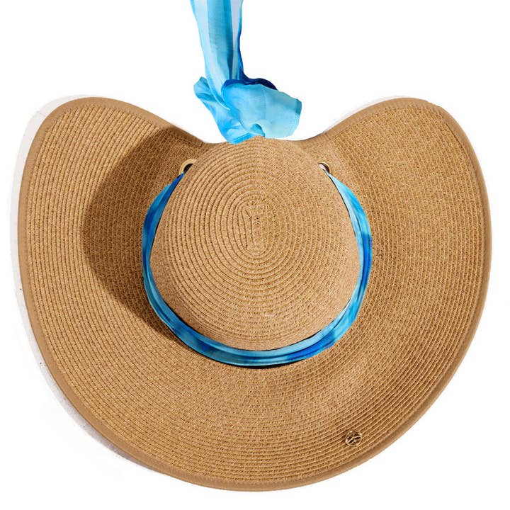 Chapéu de Sol Faye com Laço Corsica por atacado de Seaspray Swimwear