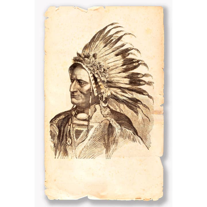 Sitting Bull Native American Tribal Chief 1881 for wholesale by Gotham Gifts