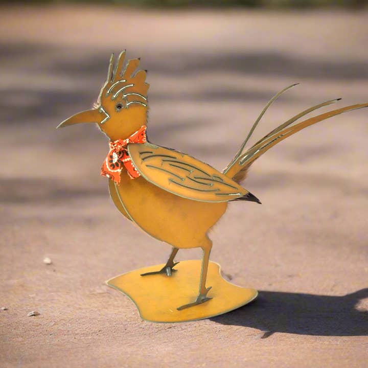 Universal Ironworks USA - Vente Sculpture - Sculpture de jardin d'art Roadrunner Petite cour sud-ouest