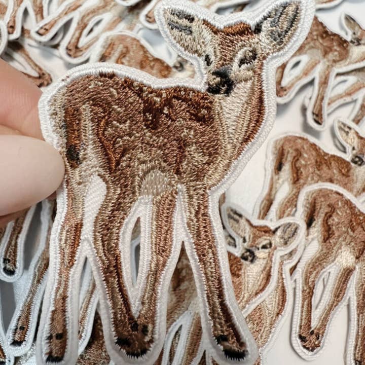 3" Deer - Embroidered Hat Patch for wholesale by TEELUX