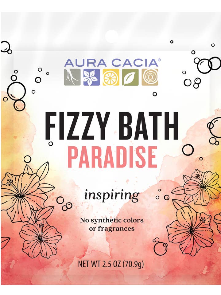 Paradise Fizzy Bath With Sweet Orange Essential Oil 2.5 Oz for wholesale by Aura Cacia