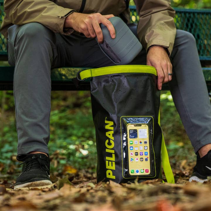Pelican Marine Waterproof 5L Dry Bag (Black/ Hi Vis Yellow) - Phone Pouch for wholesale on Faire5