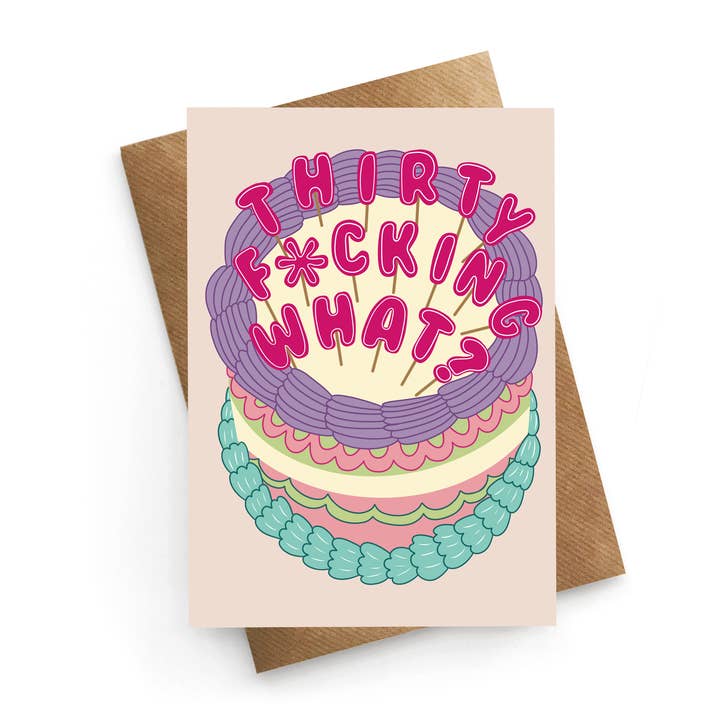 Trente quoi ? - Carte d'anniversaire amusante pour la vente par STUCK SHOP GIFTS