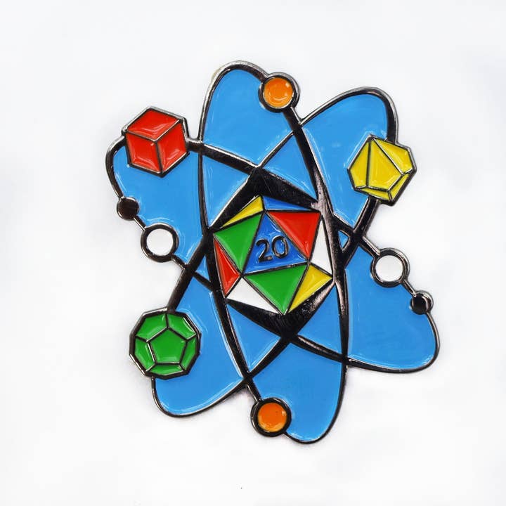 Foam Brain Games - Wholesale Lapel Pin/Button - Puzzle Box Atom Pin