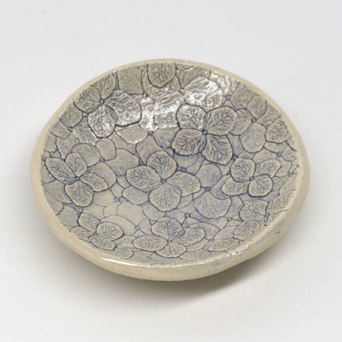 Pottery Dish Bowl - Hydrangea for wholesale by Walton Clay Studio