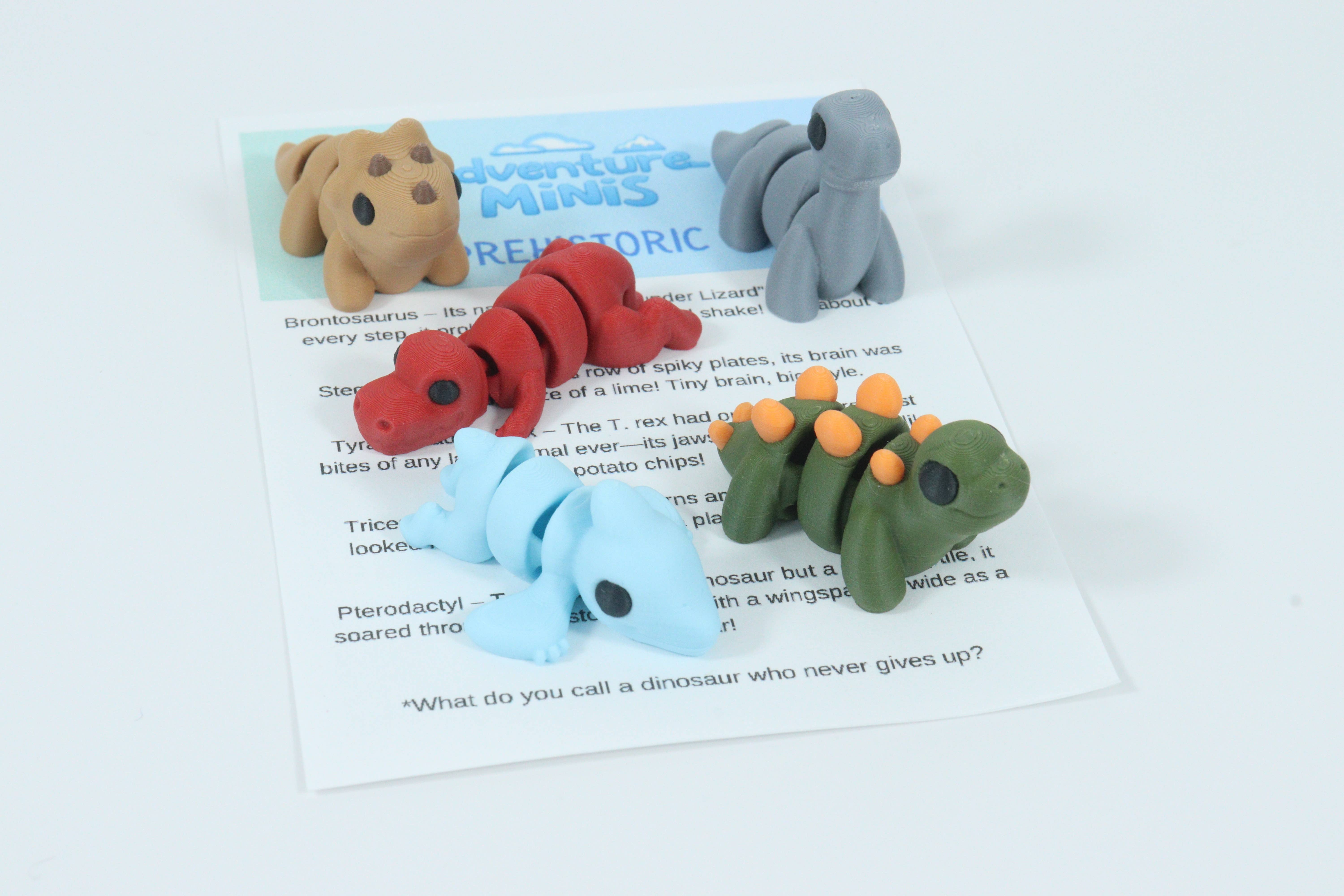 MrSpinner - Wholesale Fidget Toy - Kids - 3D Printed Animals – Adventure Minis Dinosaur Set3