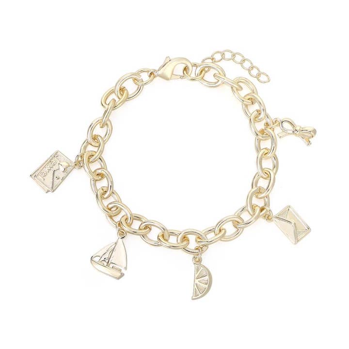 Gold Charm Bracelet for wholesale by The Tiny Gem
