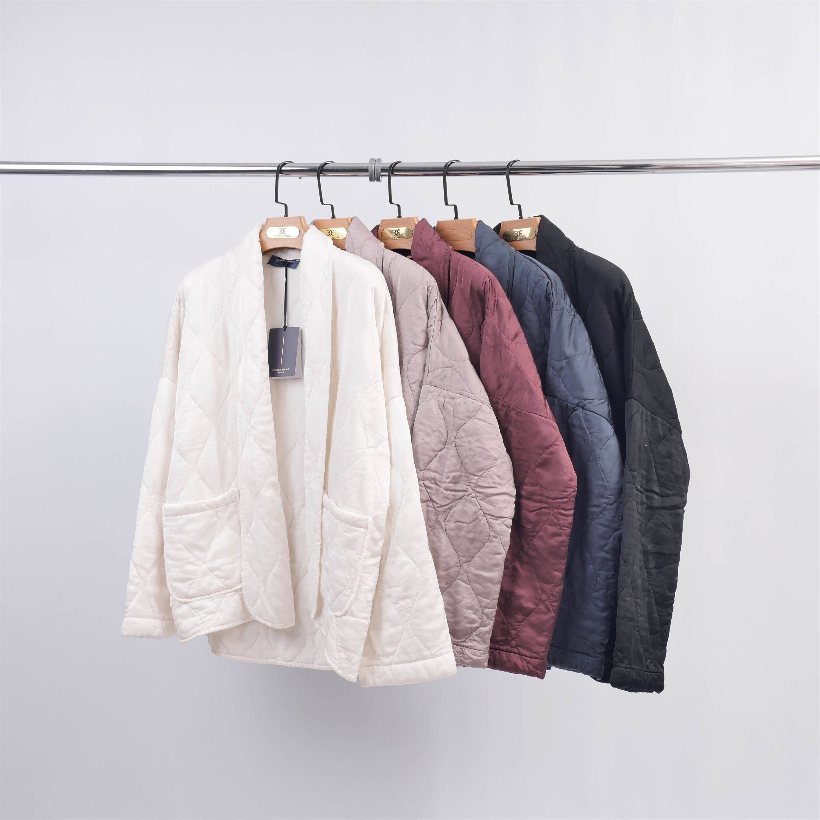 Cecile Wang – Blusão - Mulher por atacado – Jaqueta acolchoada de cetim KD7903VS2