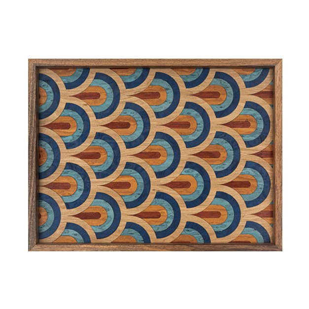 Houten dienblad in regenboogkleuren voor wholesale door Lozee