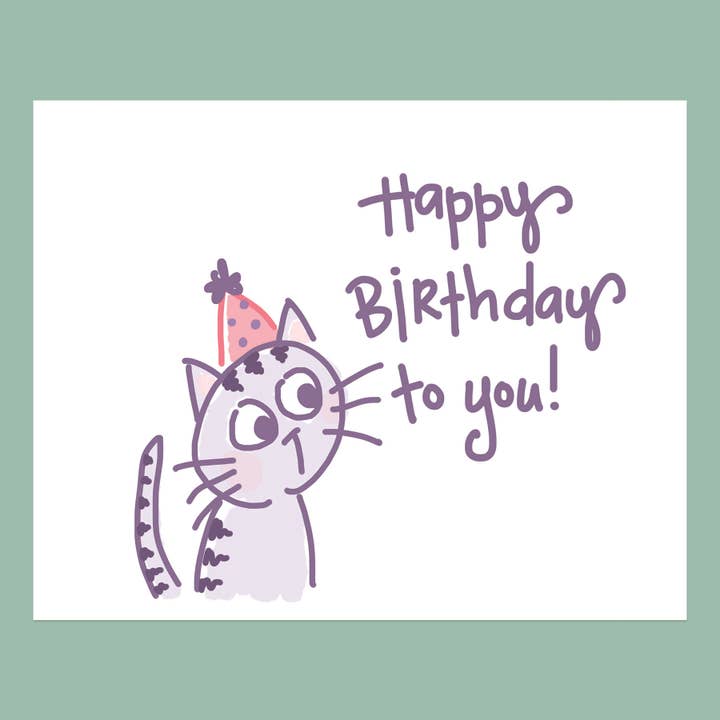 Birthday Cat for wholesale by MillerMakerStudio