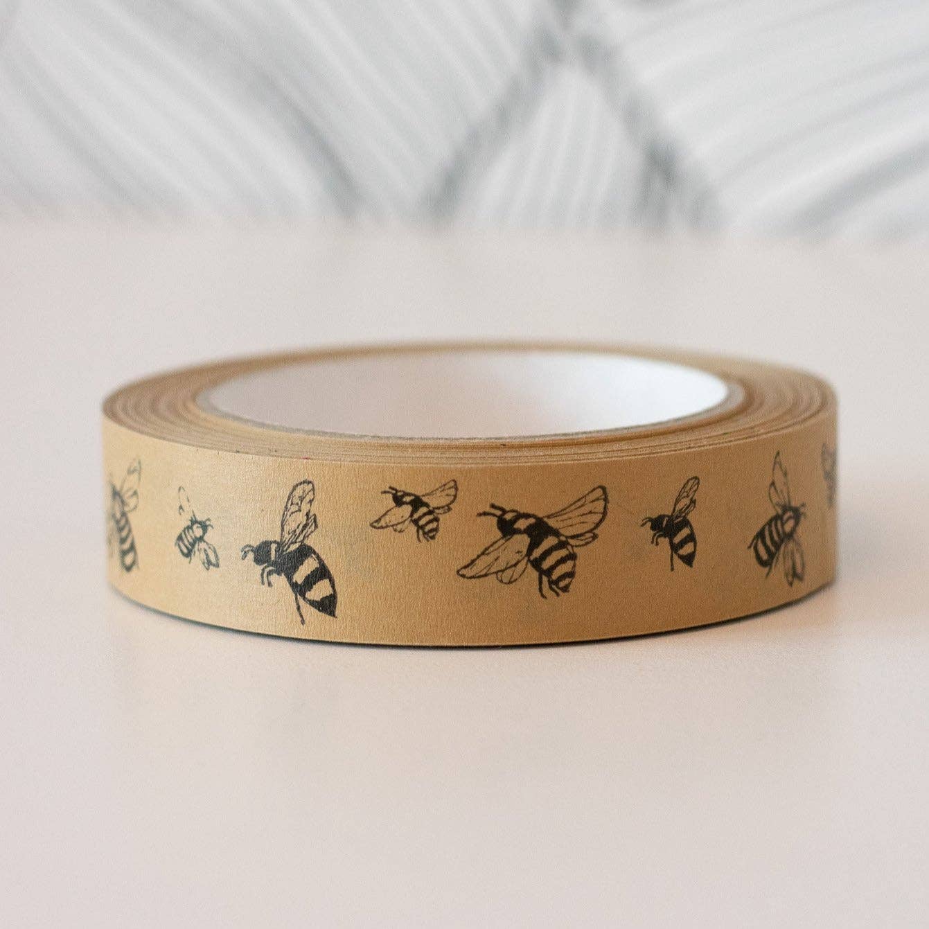 Helen Round - hand printed linen and bamboo wellness - Wholesale Tape - Packing Tape With Bee Design0