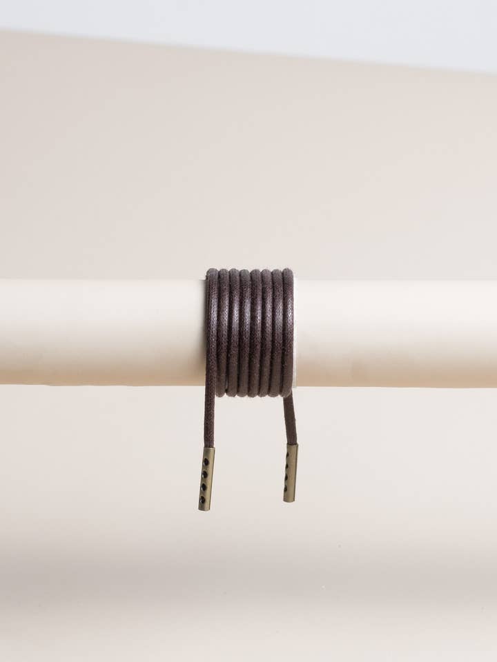 Dark Brown | Round waxed laces for wholesale by Senkels