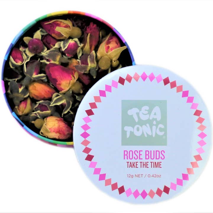 Whole Rosebuds Loose Leaf Travel Tin for wholesale by Tea Tonic