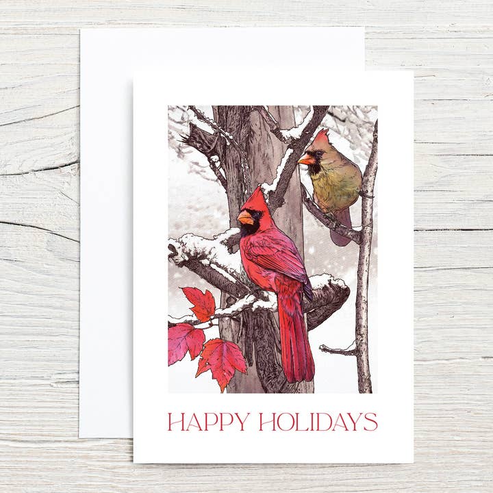 Set di taccuini Holiday Cardinals 5x7 (8) per la vendita all'ingrosso da parte di Brook Isle