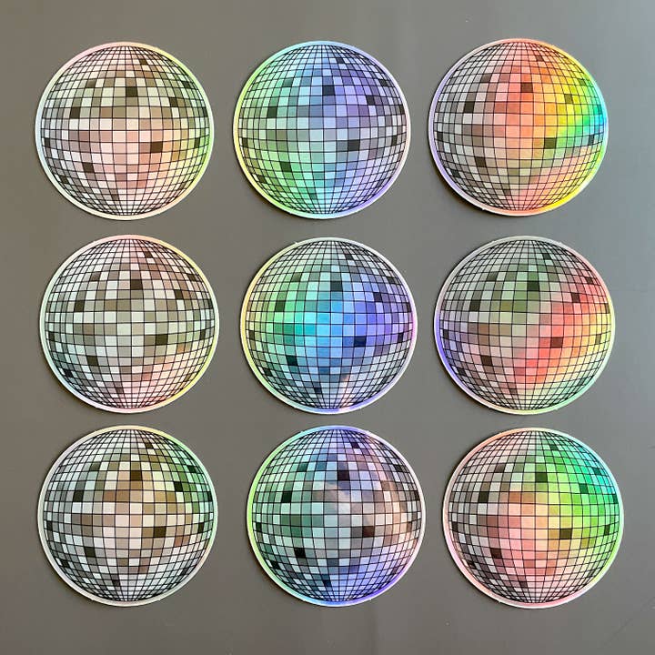 Stark + Stanley - Wholesale Sticker - Disco Ball Holographic Sticker1