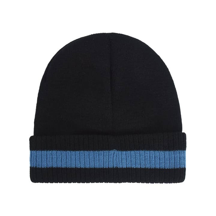 Concept One - Wholesale Beanie - Women's - Disney Lilo & Stitch Peeking Striped Beanie, Black / Blue