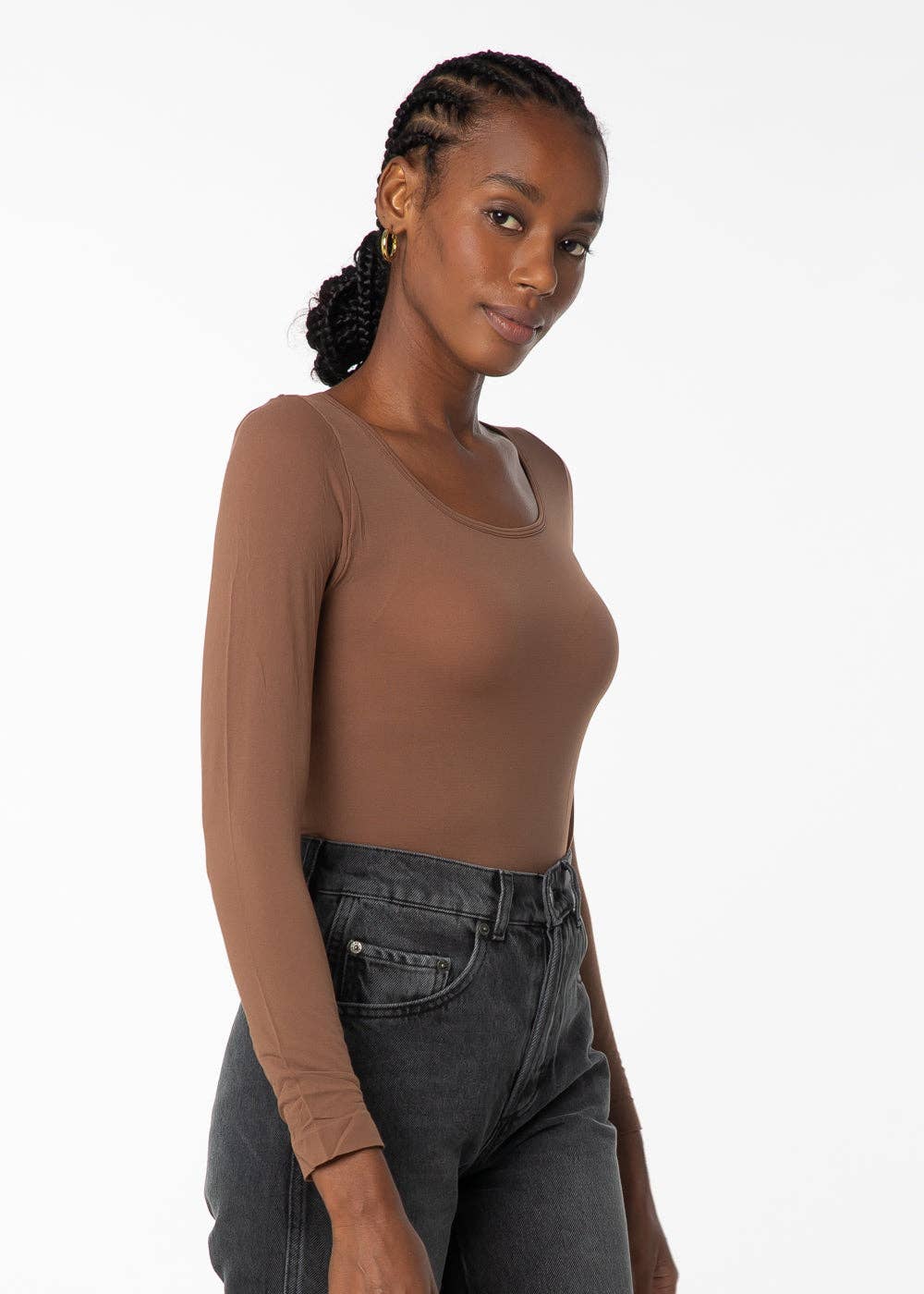 AMB Designs - Wholesale Knit Top - Women's - Solid Scoop Neck Second Skin Top6