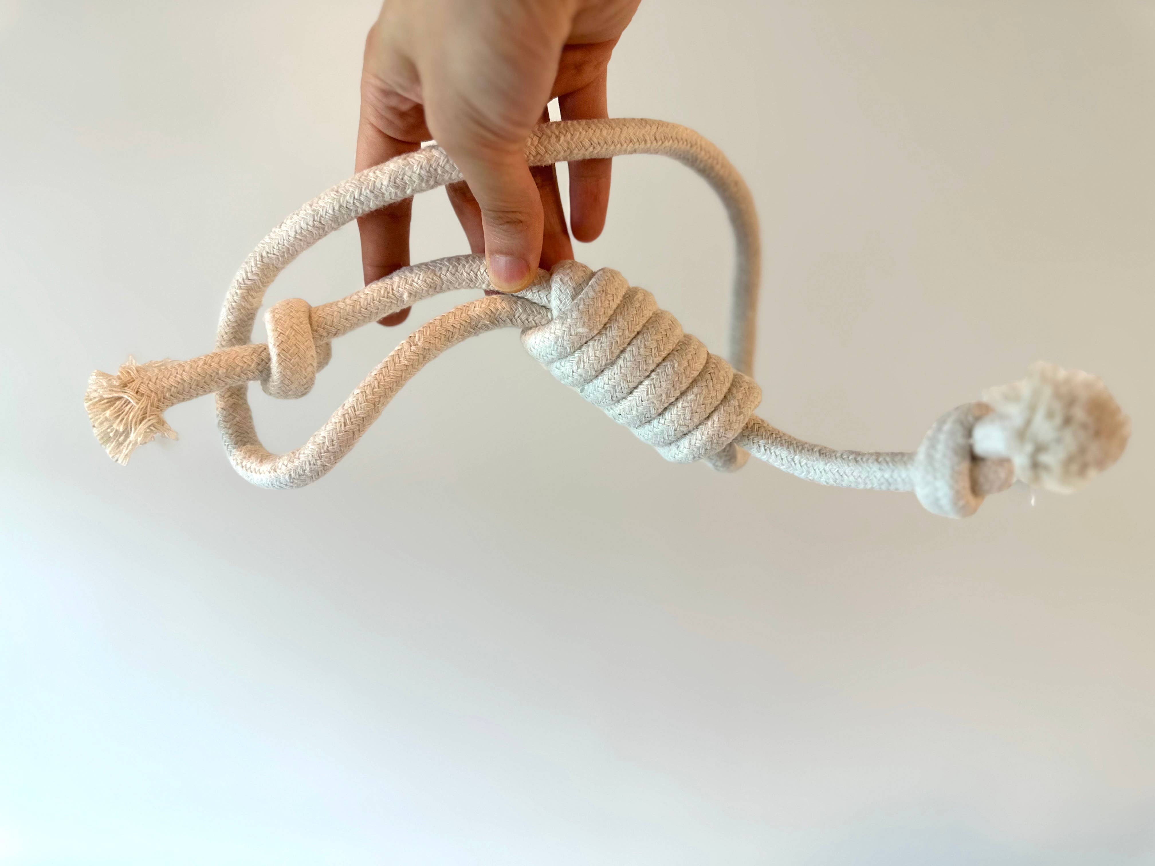 Monli Handcrafted Pet Toys - Wholesale Pet Rope Toy - Dog - Handmade Natural White Tug of War Toys Set-4 Piece8