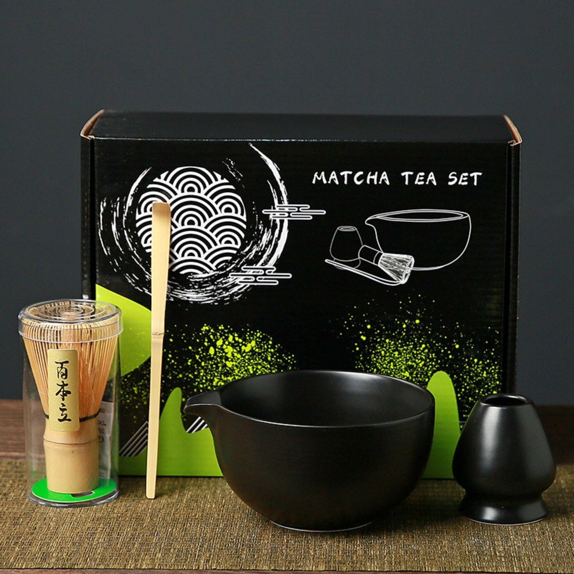 Biomatea - Wholesale Tea Set - Japanese Traditional Matcha Starter Set – Basic Edition | Matcha Bowl Made of Ceramic with Bamboo Whisk, Whisk Holder & Bamboo Spoon10